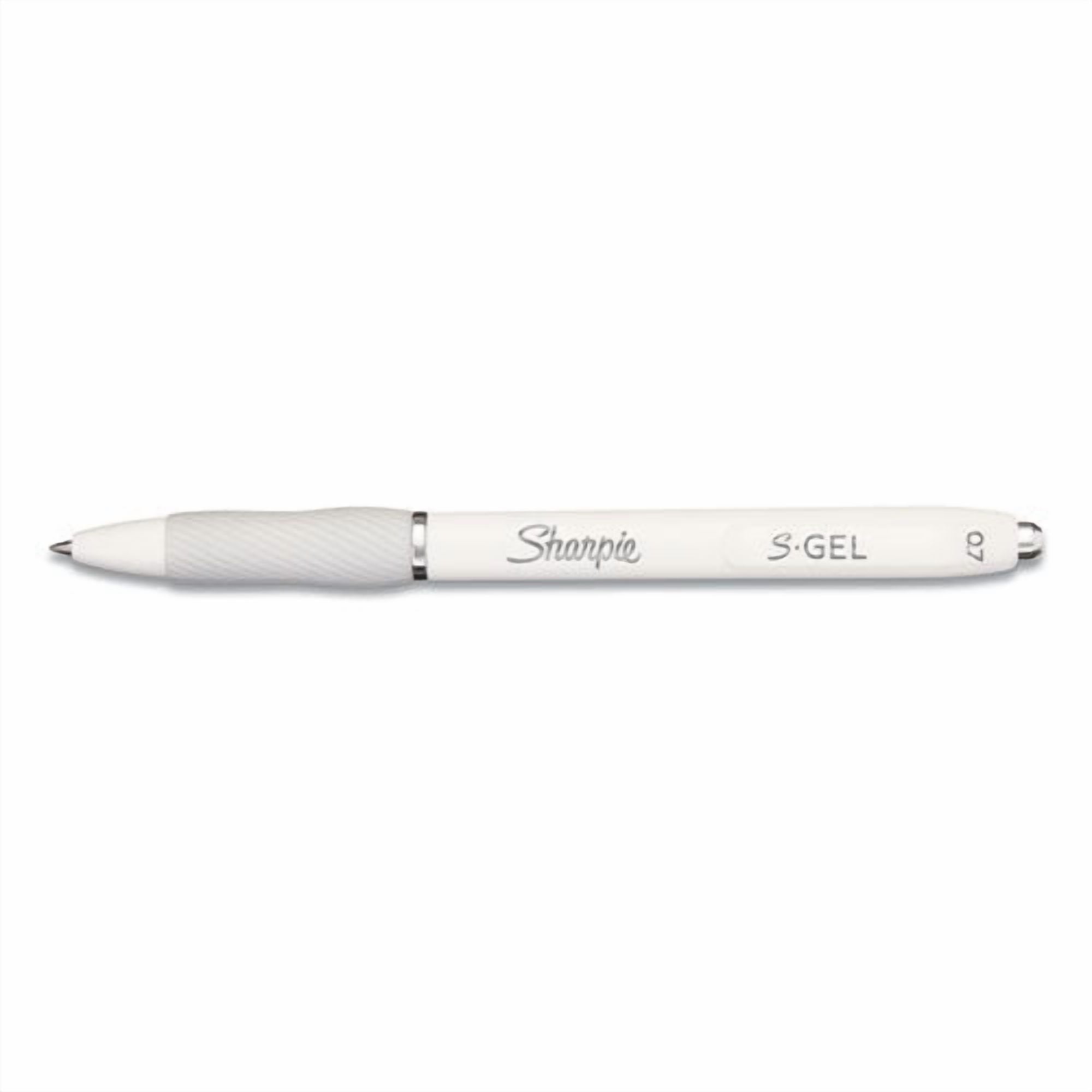 Sharpie-1PK S-gel Fashion Barrel Gel Pen, Retractable, Medium 0.7 Mm, Black Ink, Pearl White Barrel, Dozen
