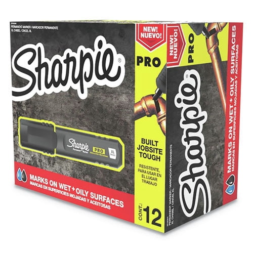Sharpie 2018344 Broad Chisel Tip Pro Permanent Marker - Black (1 Dozen)
