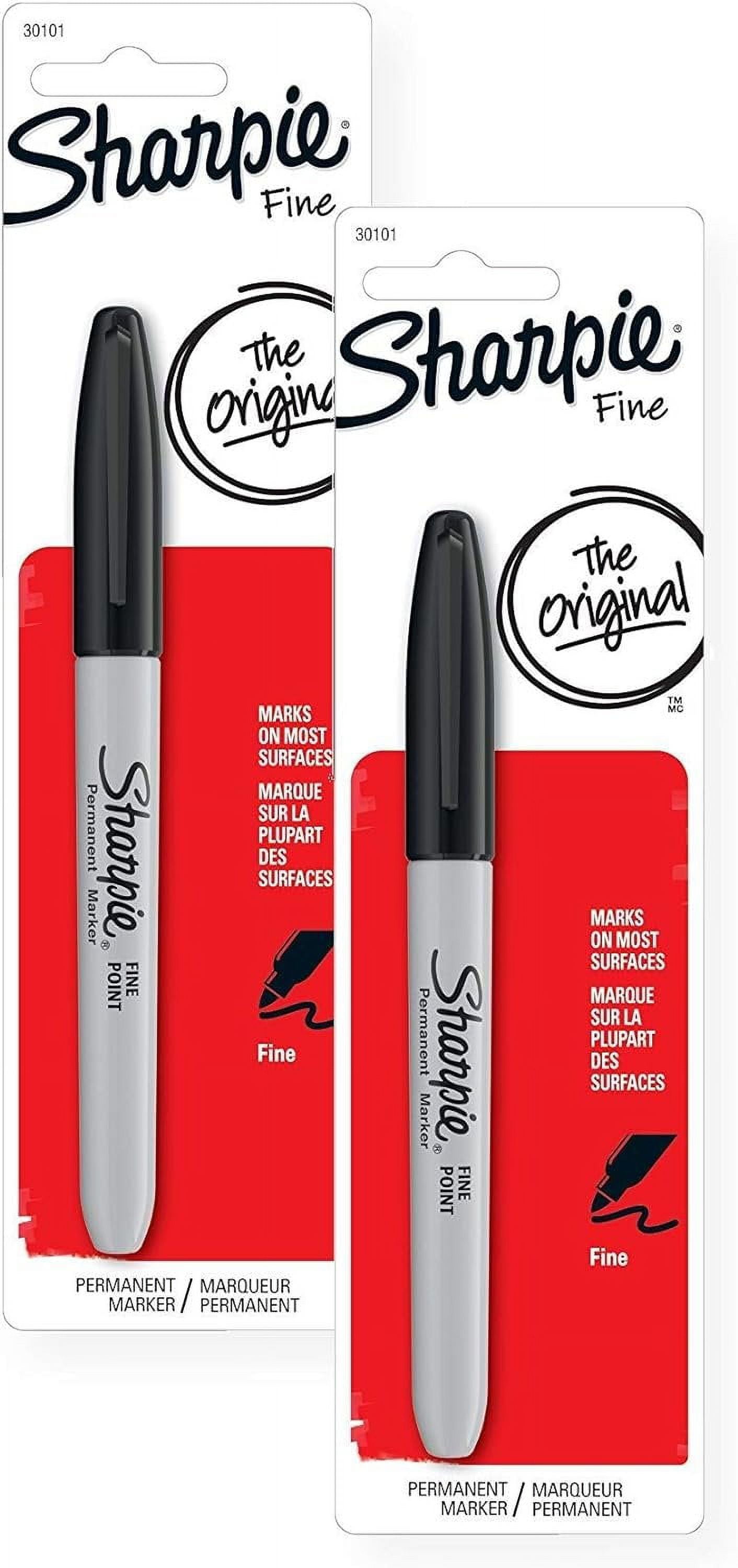 Sharpie 30101 Fine Point Permanent Marker, Marks On Paper and Plastic ...