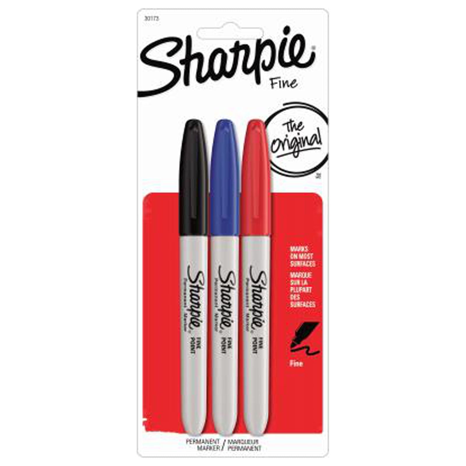 Sharpie 30173PP Permanent Markers, Fine Point, 3-Pk. - Quantity 6