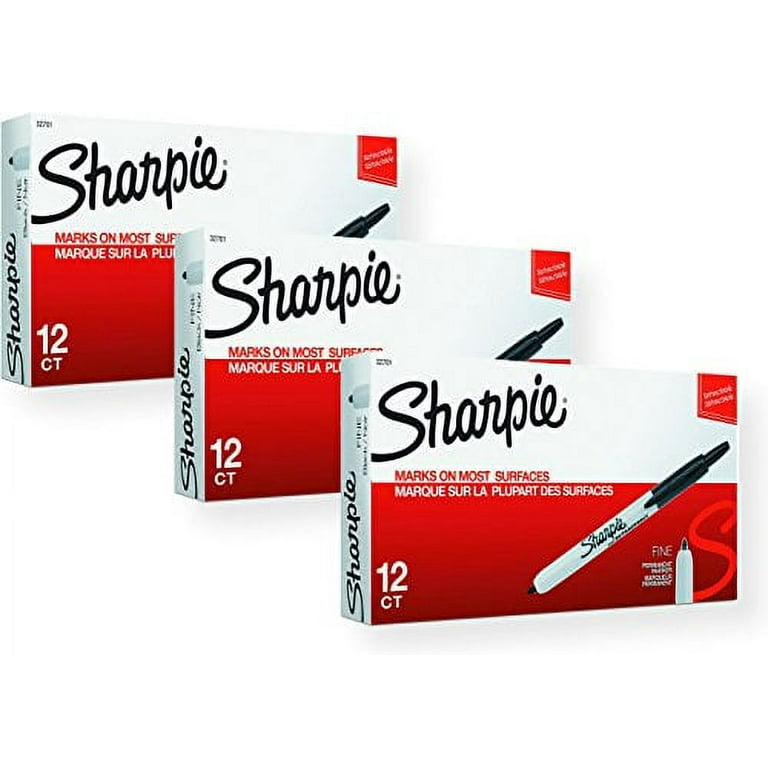Sharpie Twin Tip Permanent Markers - Ultra Fine, Fine Marker Point - Black Alcohol Based Ink - 12 / Box Sharpie Twin Tip Permanent Markers - Ultra Fine, Fine Marker Point - Black Alcohol Based Ink - 12 / Box