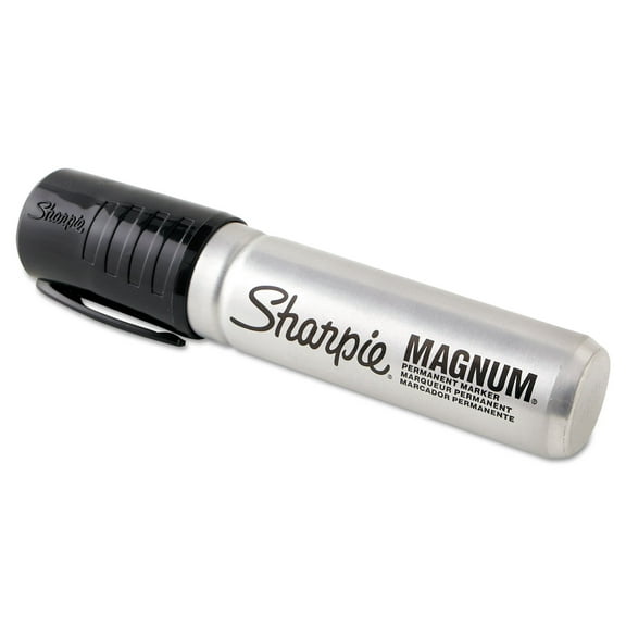 Sharpie 44001A Broad Chisel Tip Magnum Permanent Marker - Black (12/Carton)