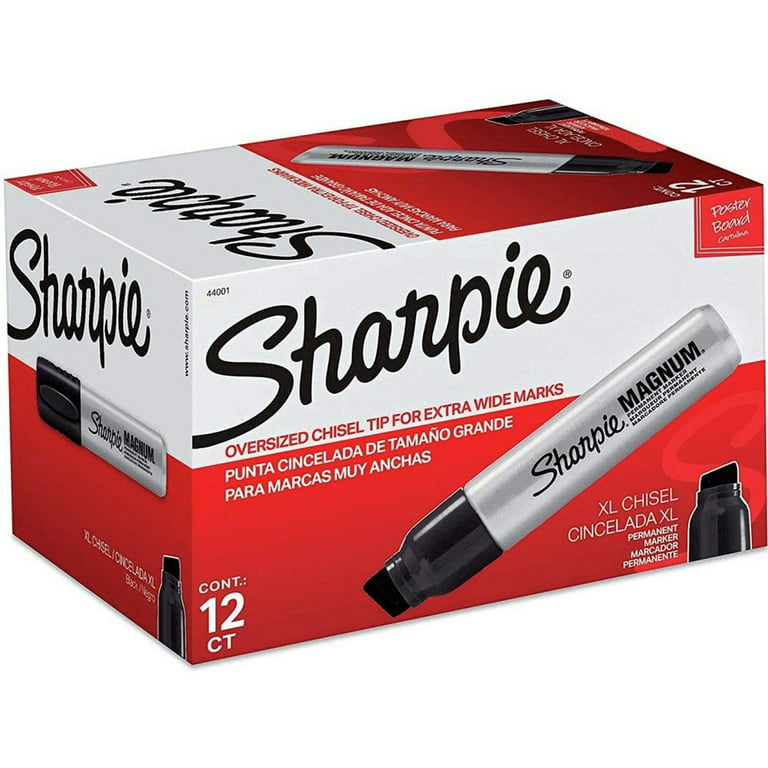 Sharpie 44001 Magnum Oversized Permanent Marker Chisel Tip Black