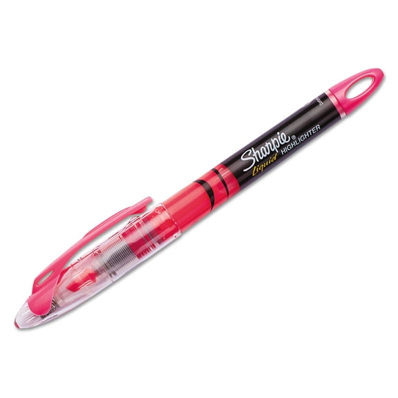 Sharpie Accent Liquid Pen Style Highlighter, Chisel Tip, Pink, 12 Count