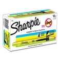 thumbnail image 1 of Sharpie Retractable Highlighters, Fluorescent Yellow Ink, Chisel Tip, Yellow/Black Barrel, Dozen (28025), 1 of 7