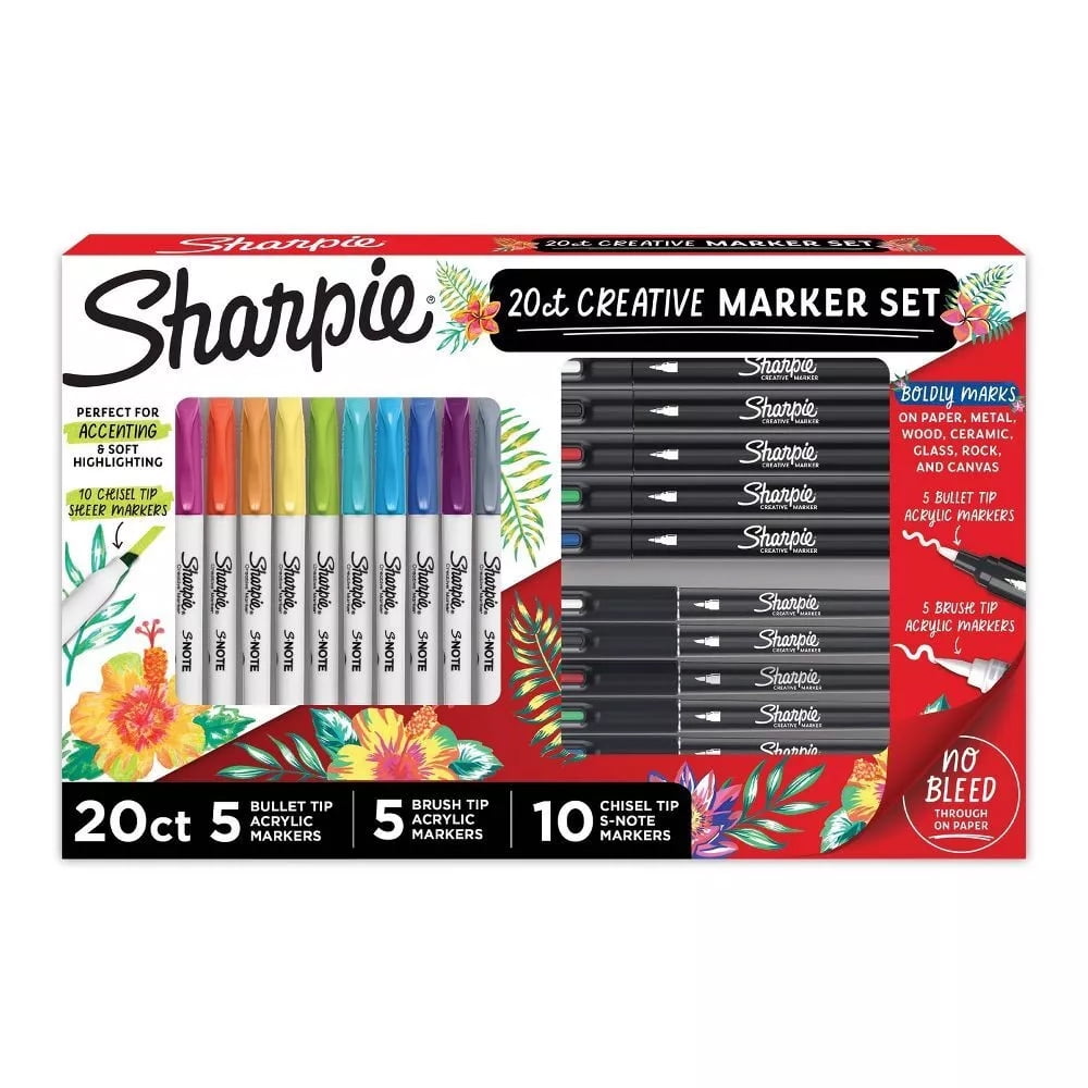 Sharpie Acrylic Markers Paint-Like Ink Vibrant Colors Multicolored Assorted