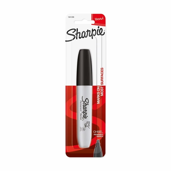 Sharpie Permanent Marker, Chisel Tip, Black, 1 Count