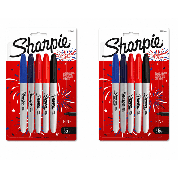 Sharpie Celebration Edition Permanent Markers, 5 Count, 2 Pack