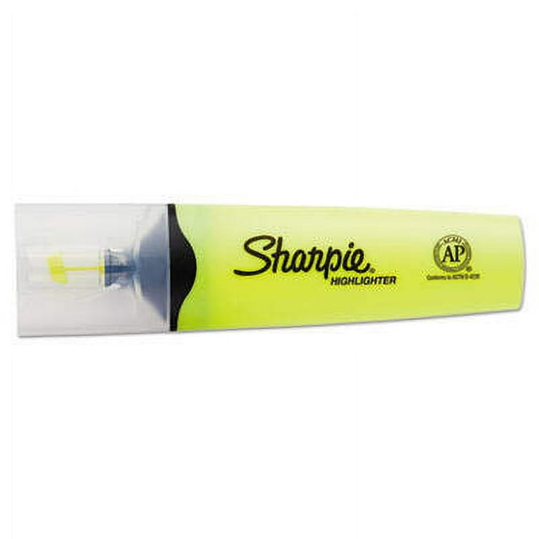 Tank Style Highlighters, Fluorescent Yellow Ink, Chisel Tip, Yellow Barrel, Dozen Tank Style Highlighters, Fluorescent Yellow Ink, Chisel Tip, Yellow Barrel, Dozen