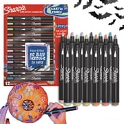 Sharpie Creative Markers, Earth Tones, Water-Based Acrylic Markers, Bullet Tip, Assorted Colors, 12 Count