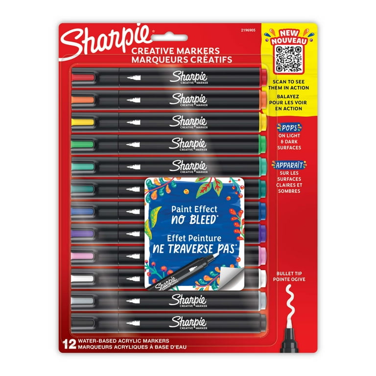 Colorful Art Sharpie Creative Markers Set, Bullet Tip, Assorted