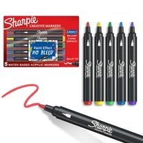 Sharpie Creative Markers, Water-Based Acrylic Markers, Bullet Tip, Assorted Colors, 5 Count