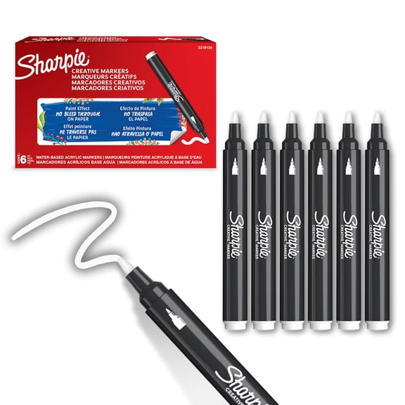 Sharpie Acryl marker, Ronde punt, Wit
