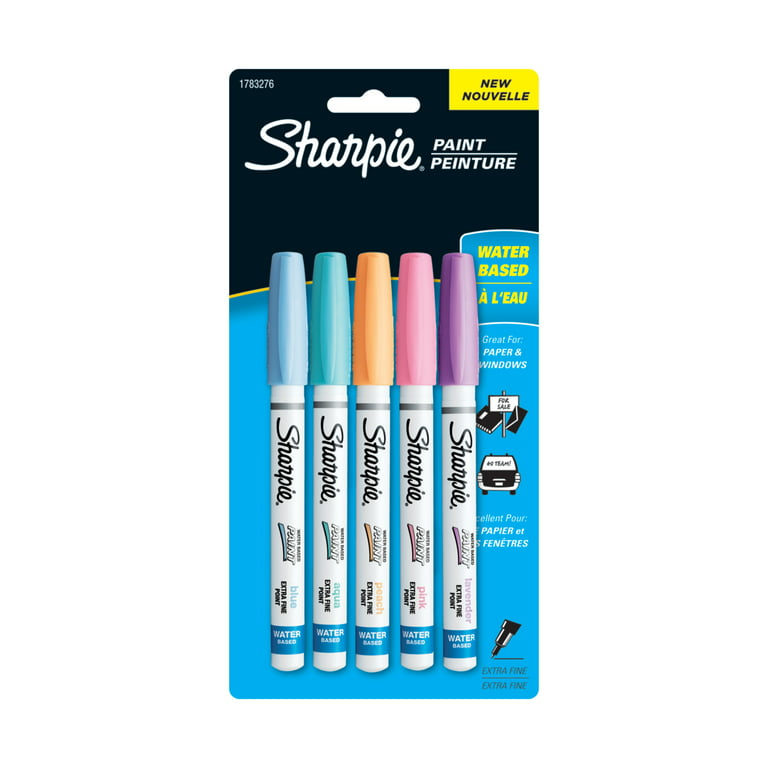 Sharpie Paint Marker, Assorted, Extra Fine - 5 paint markers