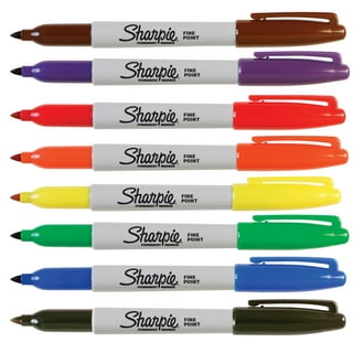 School Smart Non-Toxic Permanent Markers, Broad Chisel Tip, Assorted  Colors, Pack of 8