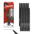 thumbnail image 1 of Sharpie Felt Tip Pens, Fine Point (0.4mm), Black, 12 Count, 1 of 5