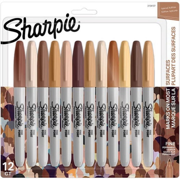 Sharpie Fine Point Permanent Marker, Assorted Ink (2154107) | 5 Packs (60 Total)