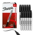 thumbnail image 1 of Sharpie Permanent Markers, Fine Point, Black, 12 Count, 1 of 8