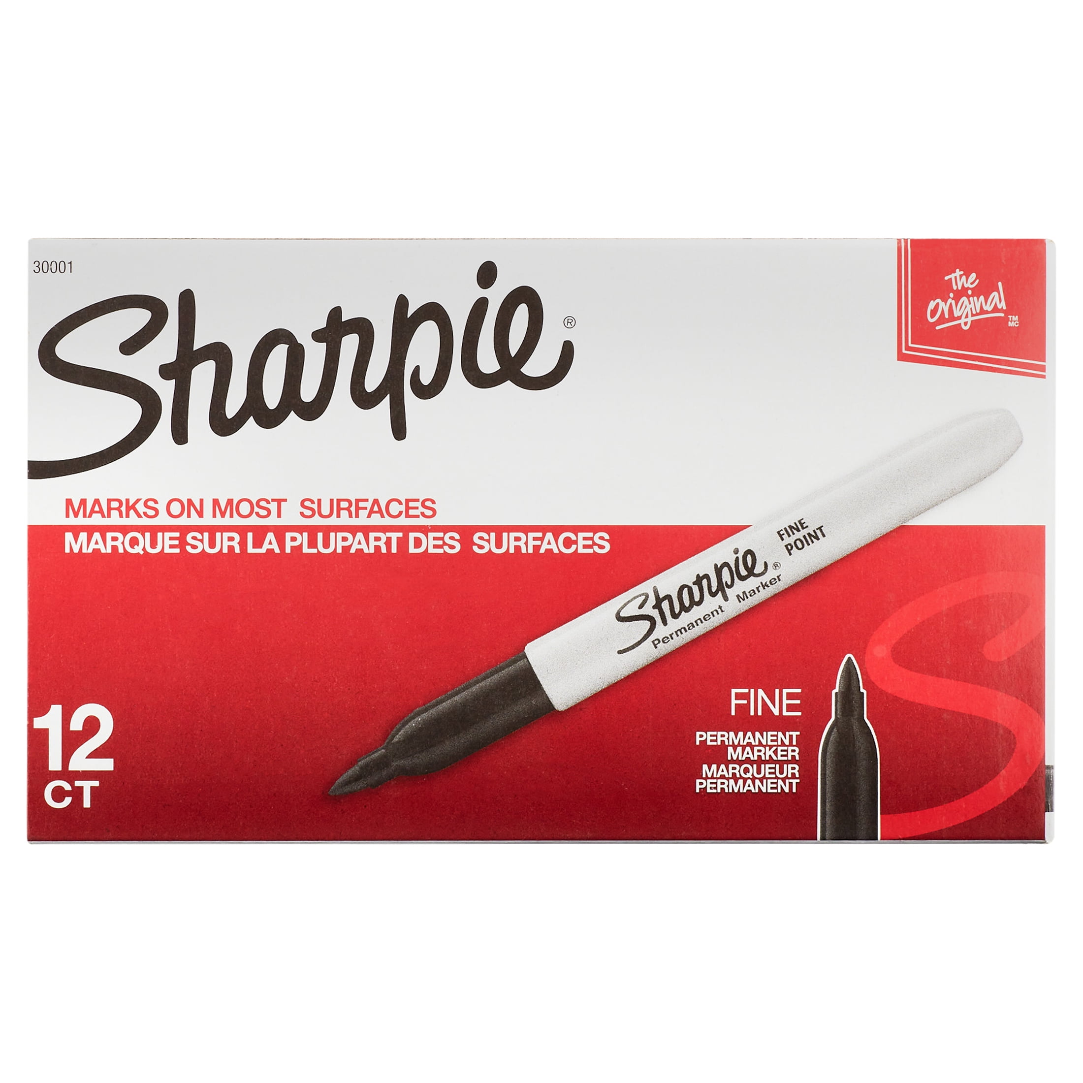 Sharpie Twin Tip Permanent Markers, Fine and Ultra Fine, Black, 12