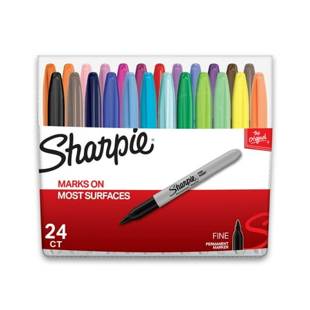 Sharpie Permanent Markers, Fine Point, Assorted Colors, 24 Count price history and forecast - Sharpie SAP_75846