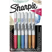 Sharpie Fine Tip Metallic Permanent Markers, 6 Count