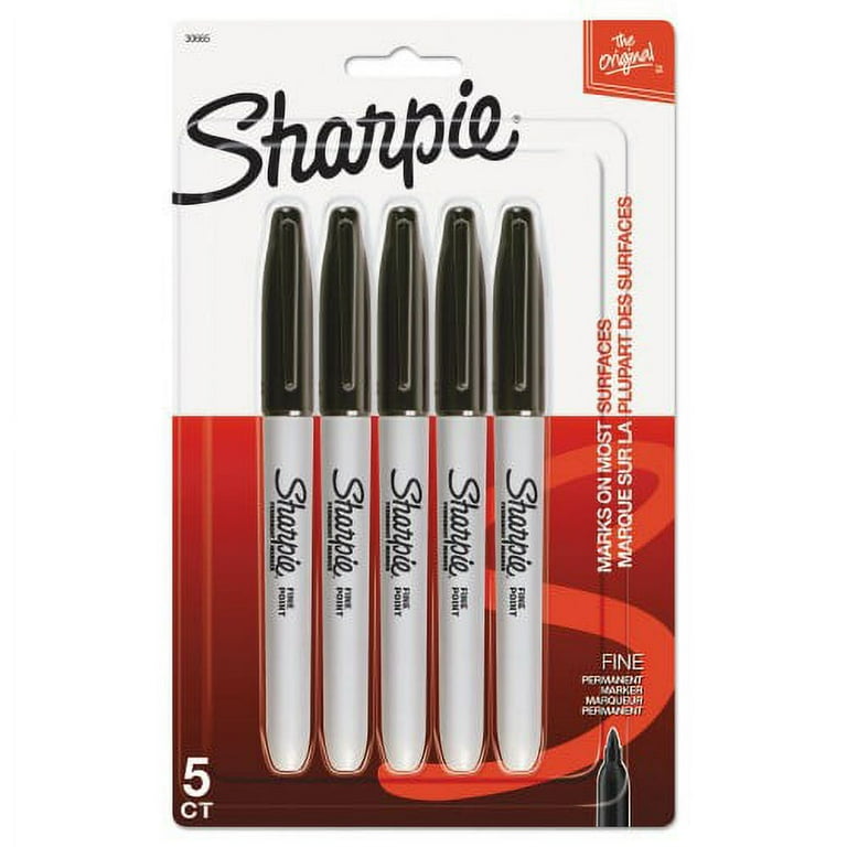 Fine Tip Permanent Marker, Fine Bullet Tip, Black, 5/Pack Fine Tip Permanent Marker, Fine Bullet Tip, Black, 5/Pack