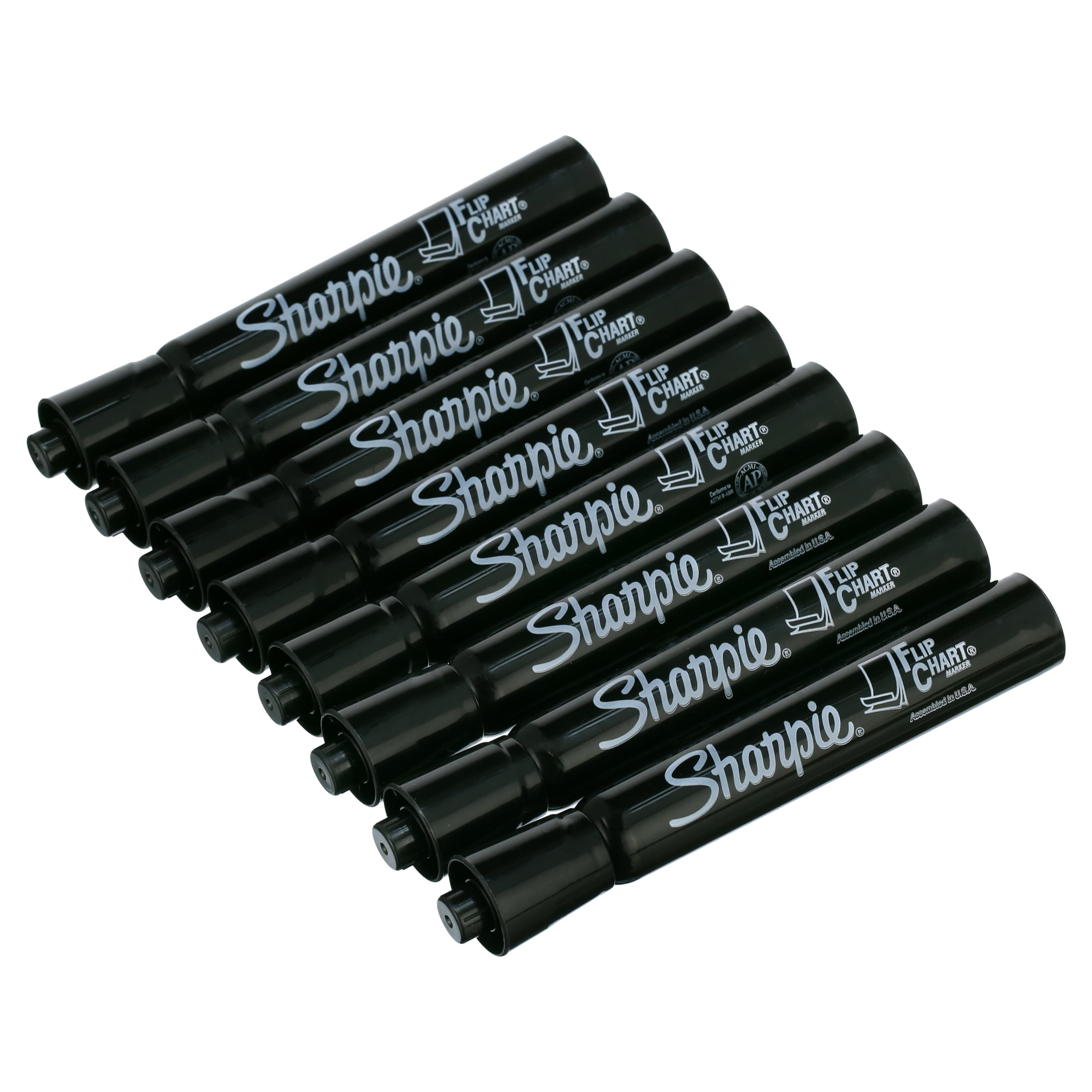 Sharpie Flip Chart Bullet Tip Markers, Black, 8 Count