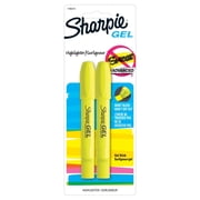 Sharpie Gel Highlighters, Bullet Tip, Fluorescent Yellow, 2 Count
