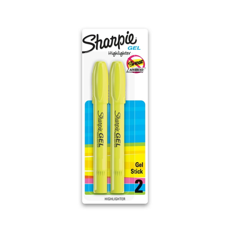 Sharpie Gel Highlighters, Bullet Tip, Fluorescent Yellow (1780478)