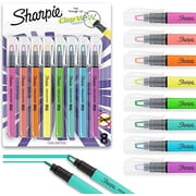Sharpie Highlighter, Clear View Highlighter with See-Through Chisel Tip, Stick Highlighter, Assorted, 3 Count
