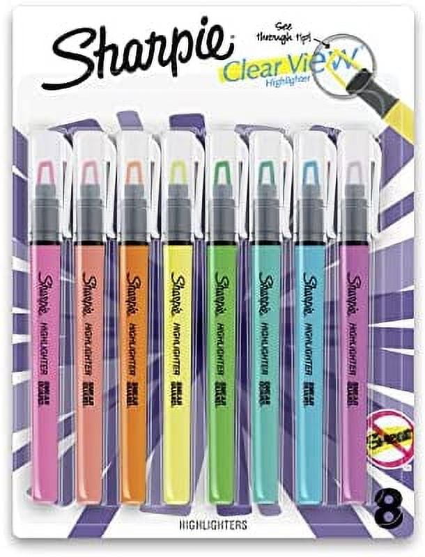 Sharpie Highlighter, Clear View Highlighter with SeeThrough Chisel Tip