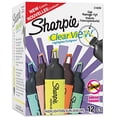 thumbnail image 1 of Sharpie Highlighter, Clear View Highlighter with See-Through Chisel Tip, Tank Highlighter, Assorted, 12 Count, 1 of 3