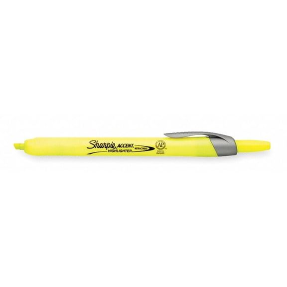 Sharpie Highlighter,Retract,Yellow,PK12 28025 28025 ZO-G0156904