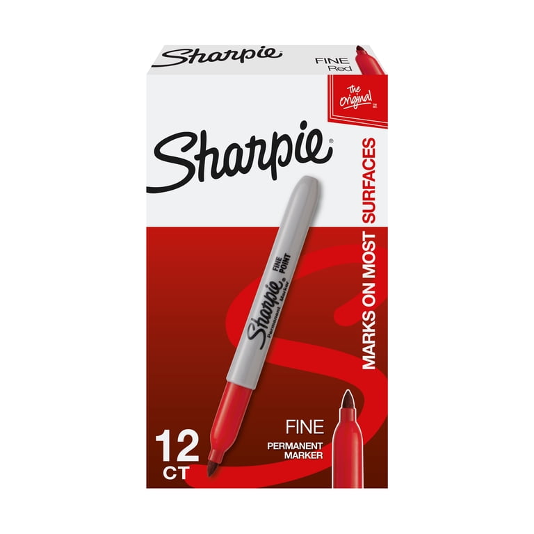 Sharpie Industrial Fine Point Permanent Markers - Withstands 500°F, Black, Case Of 12 Dozens