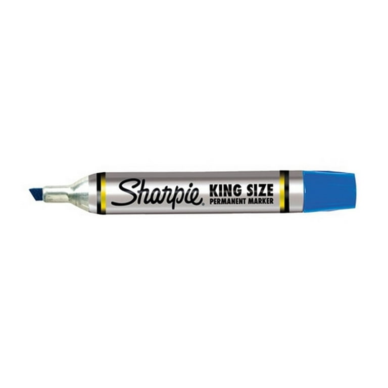 Sharpie King Size 1/4 Chisel-Tip Blue Markers (12 Per/Case)