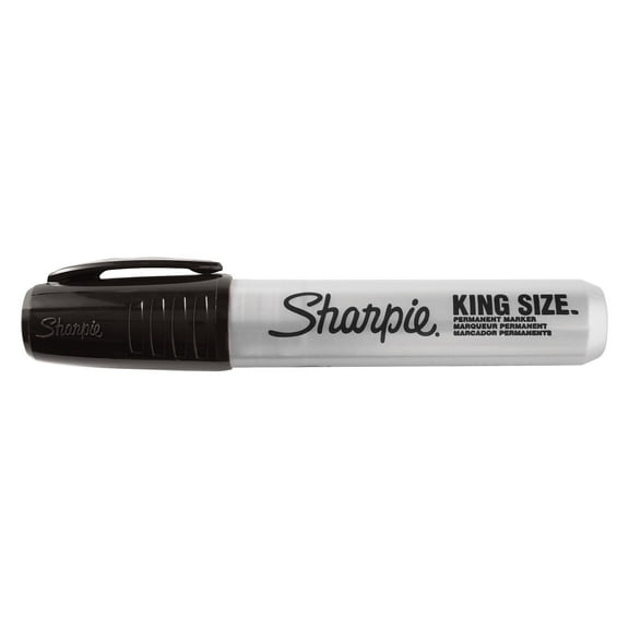 Sharpie King Size Permanent Marker, Chisel Tip, Black Ink, Dozen (SAN15001)