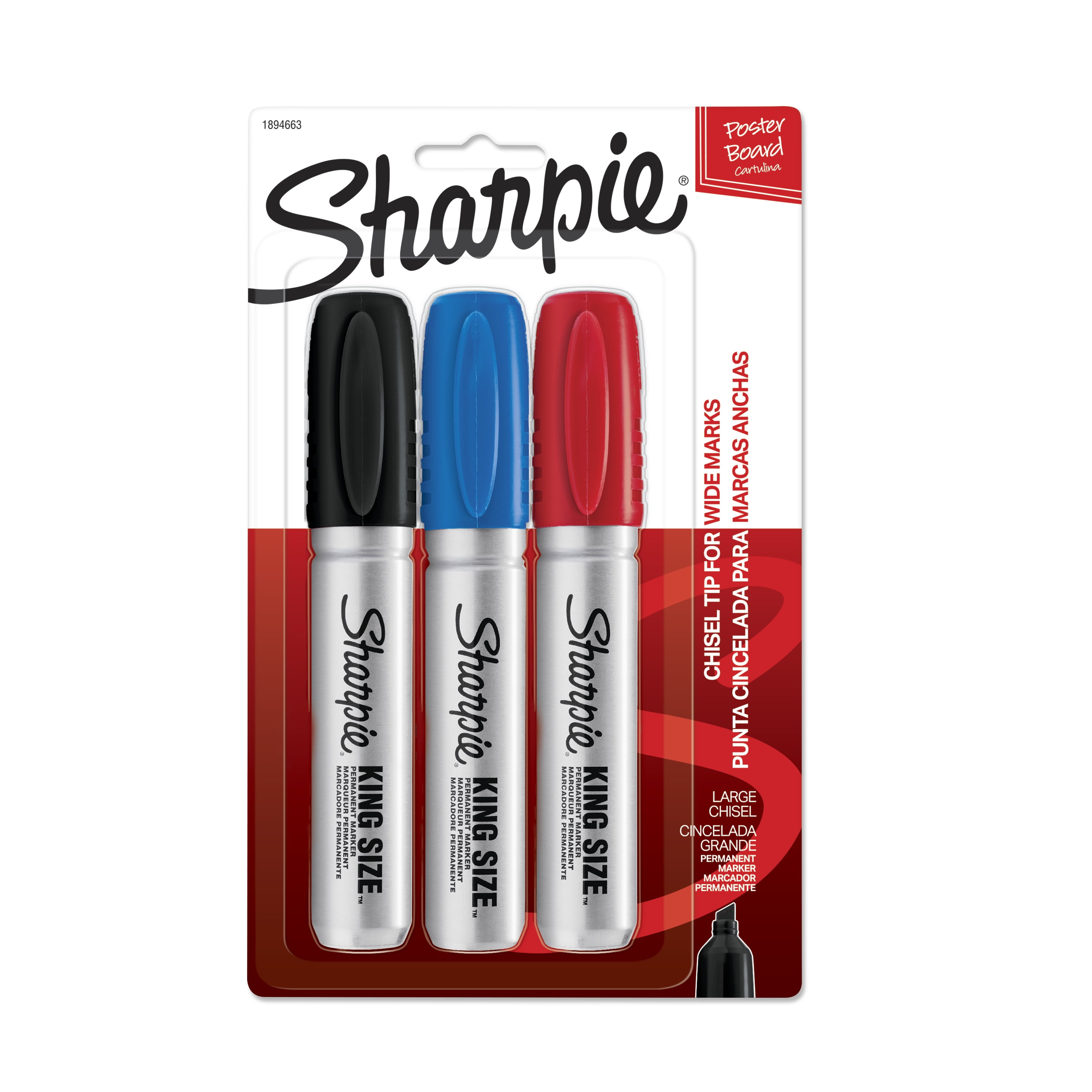 SHARPIE King Size Permanent Markers Large Chisel Tip & Sharpie 38201 Permanent  Markers, Chisel Tip, Black & SHARPIE Permanent Markers, Ultra Fine Point,  Black - Yahoo Shopping