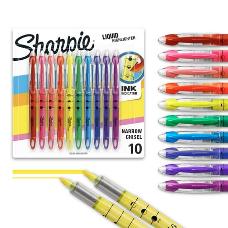 Sharpie Liquid Highlighter, Chisel Tip Highlighters, Assorted Colors, 10 Count price history and forecast - Sharpie 24415PP
