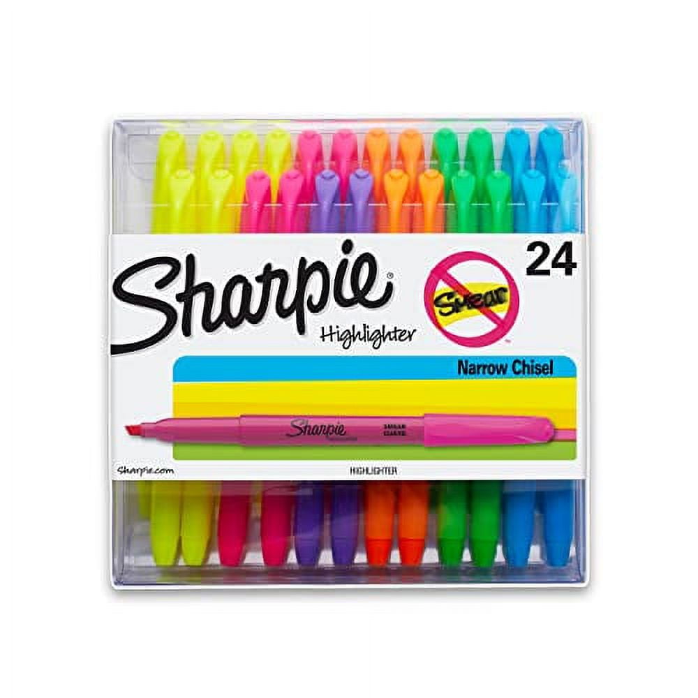 Sharpie Liquid Pocket Highlighters .. .. Assorted Colors | .. Chisel .. Tip Highlighter .. Pens, 24 .. Count ..