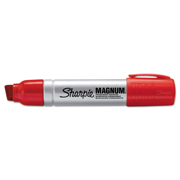 Sharpie Magnum 44 Permanent Marker, Red, 5/8 Wool Tip, Quick Dry