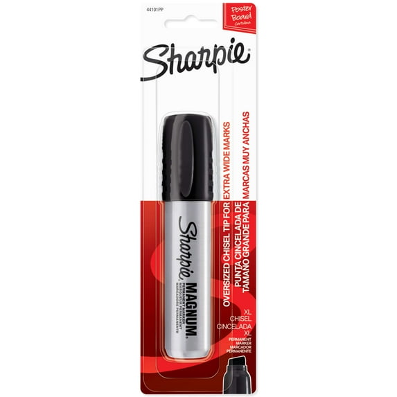Sharpie Magnum Permanent Marker, Oversized Chisel Tip, Great for Poster Boards, Black, 1 Count