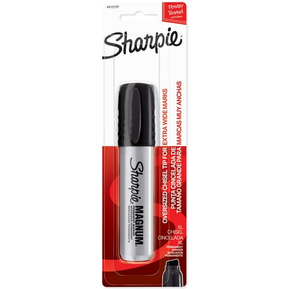 Sharpie Magnum Permanent Marker, Oversized Chisel Tip, Great for Poster Boards, Black, 1 Count