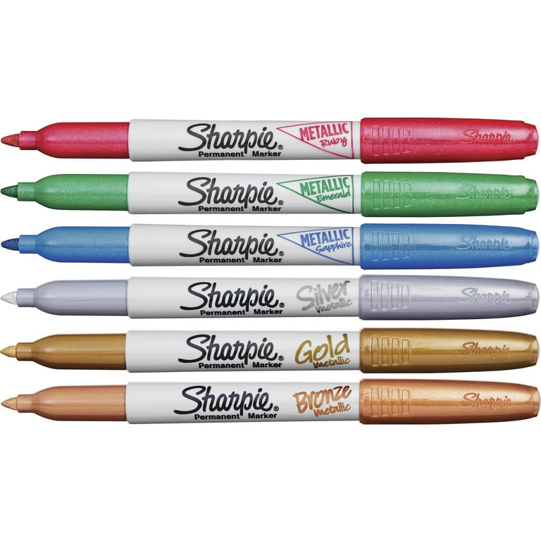 Sharpie Marker Set, 6-Markers, Fine, Metallic 