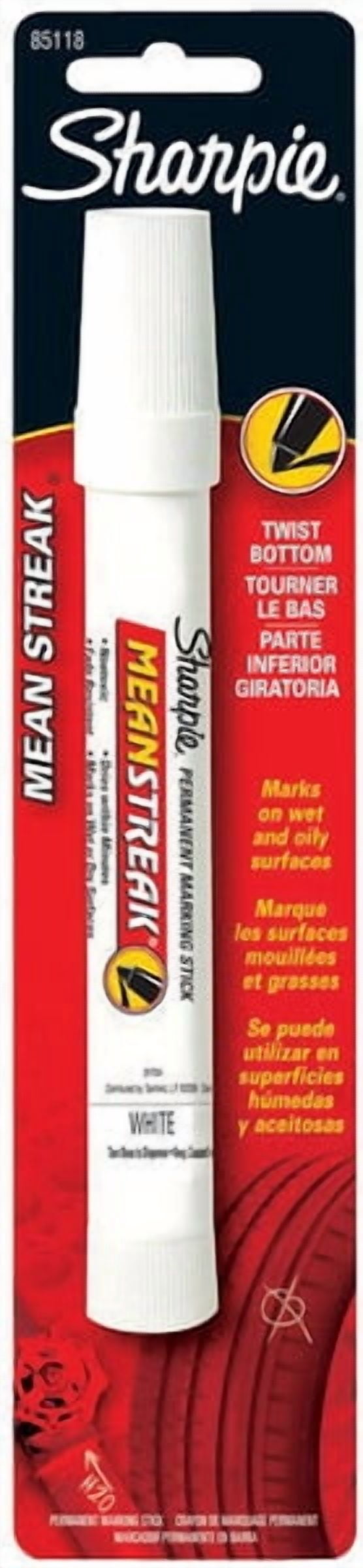 1 pc Sharpie Mean Streak White Bold Tip Permanent Marking Stick 1 pk (Pack of 6)