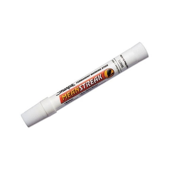 Sharpie Mean StreakMarking Stick Broad Chisel Tip, White
