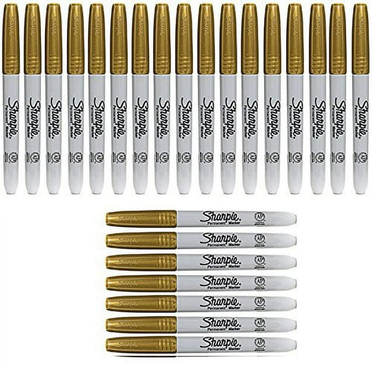 Sharpie Metallic Fine Point Permanent Markers, Gold - 4 pack