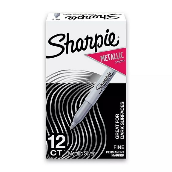 Sharpie Metallic Permanent Marker Metallic Silver Dozen 39100