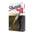 thumbnail image 1 of Sharpie® Metallic Permanent Markers, Fine Point, Gold Ink, Pack Of 12, 1 of 2