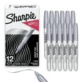 thumbnail image 1 of Sharpie Metallic Permanent Markers, Fine Point, Silver, 12 Count, 1 of 5