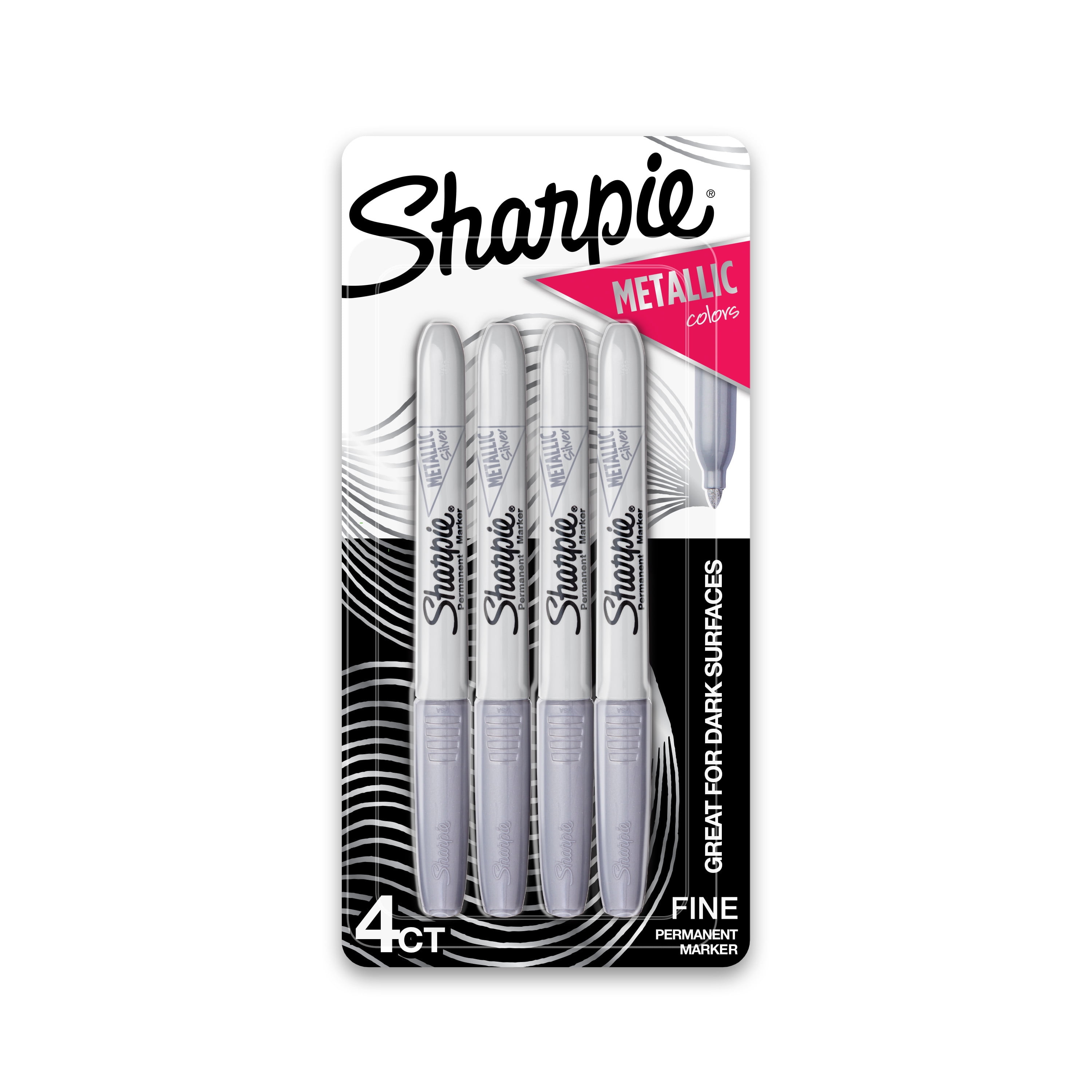 Sharpie - Wet Surface Pen Marker: Metallic Silver, AP Non-Toxic, Fine Point  - 73261273 - MSC Industrial Supply